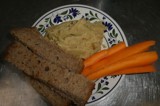 Fava dip with foccacia bread